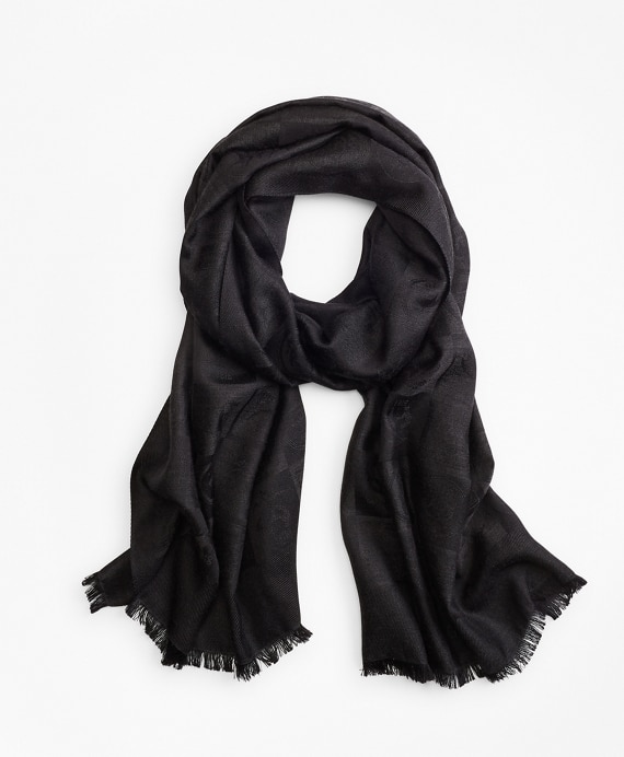 200th Anniversary Silk-Cashmere Jacquard Scarf - Brooks Brothers Outlet