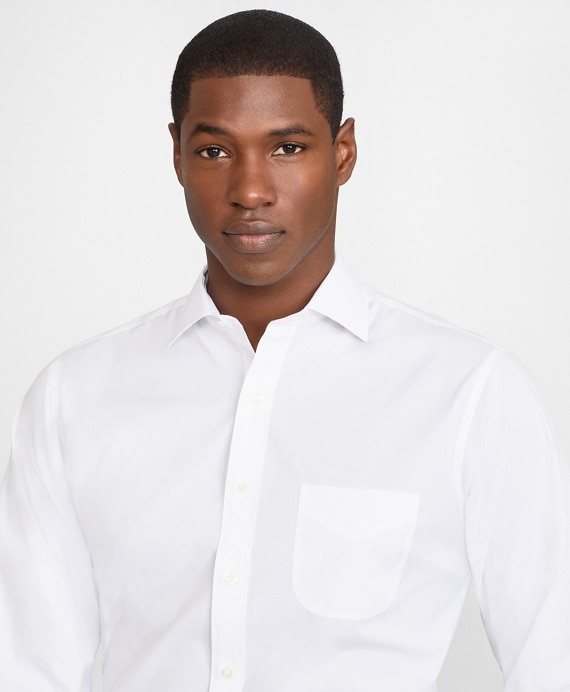 Regent Fitted Dress Shirt, Performance Non-Iron with COOLMAX&reg;, English Spread Collar Twill - Brooks Brothers Outlet