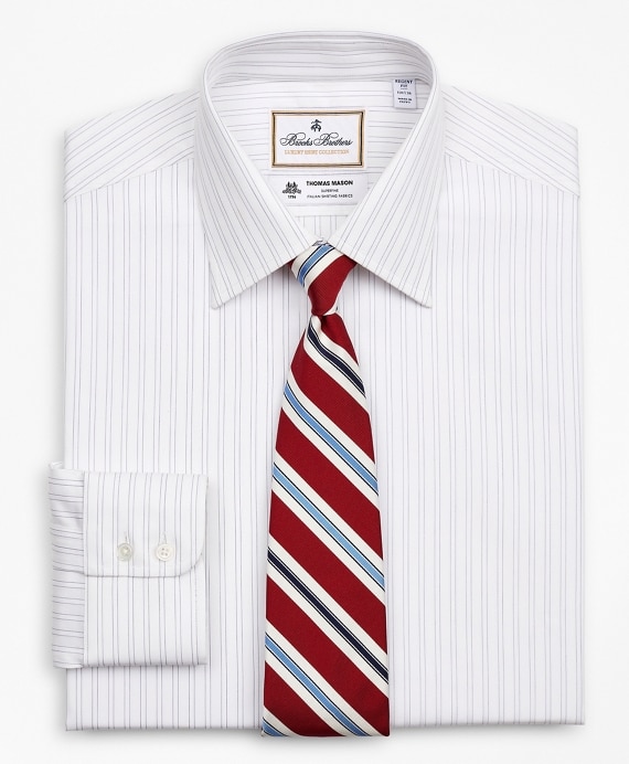 Luxury Collection Regent Fitted Dress Shirt, Franklin Spread Collar Stripe - Brooks Brothers Outlet