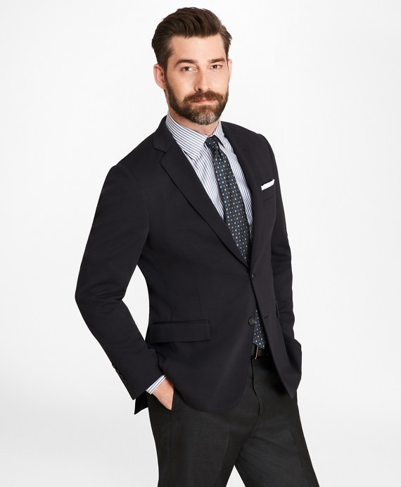 Regent Fit Two-Button Wool Jersey Blazer - Brooks Brothers Factory Outlet
