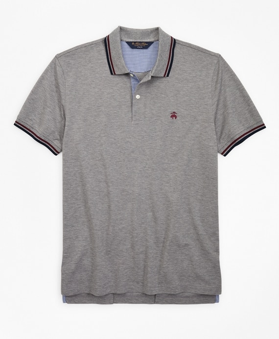 Slim Fit Stripe Trim Polo Shirt - Brooks Brothers Outlet