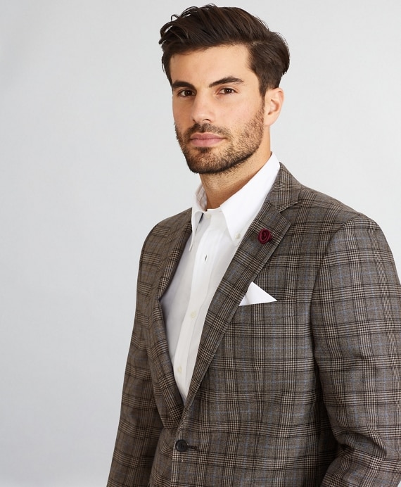 Regent Fit Glen Plaid Sport Coat - Brooks Brothers Outlet