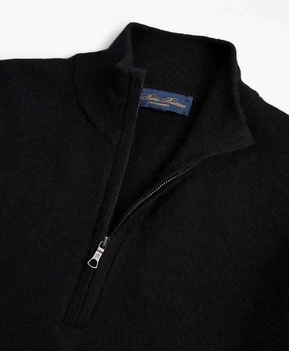 Two-Ply Cashmere Half-Zip Sweater - Brooks Brothers Outlet