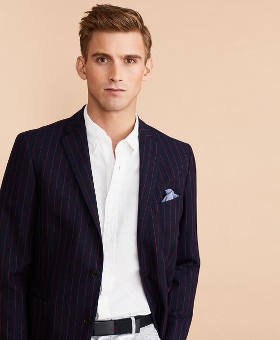 Striped Cotton Sport Coat - Brooks Brothers Factory Outlet