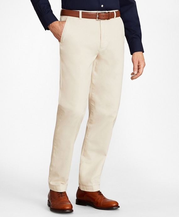 Clark Fit Garment-Dyed Stretch Chino Pants - Brooks Brothers Outlet