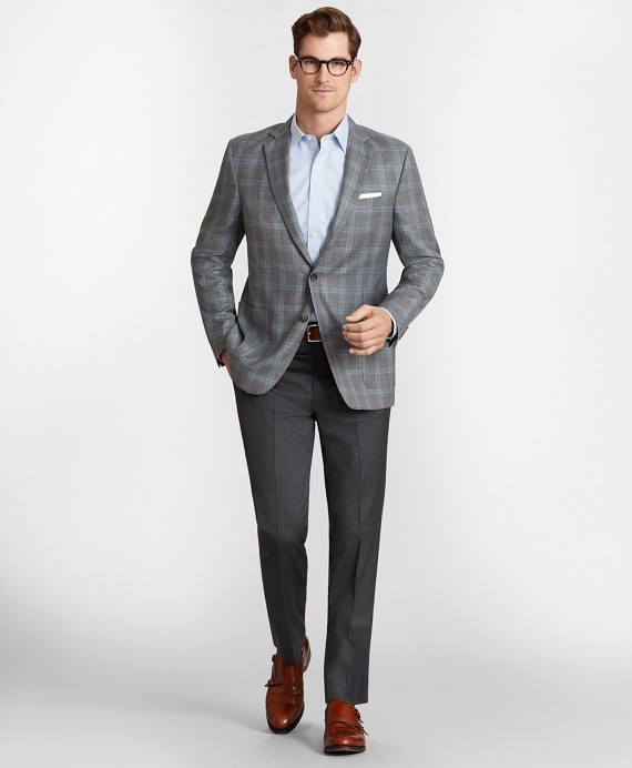 Regent Fit Three-Button Hopsack Sport Coat - Brooks Brothers Outlet
