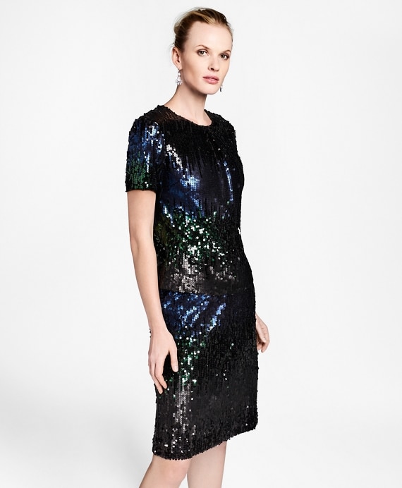 Ombre Sequin Shift Dress - Brooks Brothers Outlet