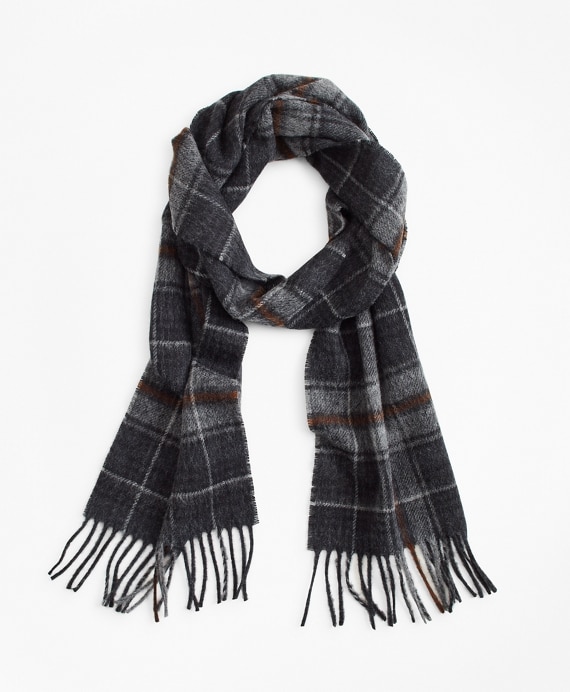Grey Tartan Scarf - Brooks Brothers Outlet