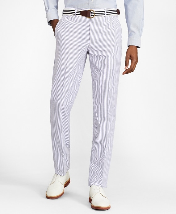 Milano Fit Stripe Seersucker Suit - Brooks Brothers Outlet