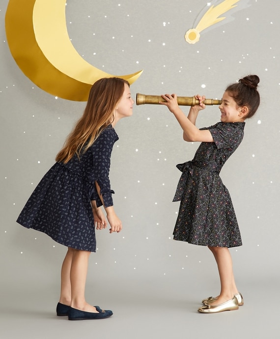Girls Ruffle Corduroy Shirt Dress - Brooks Brothers Outlet