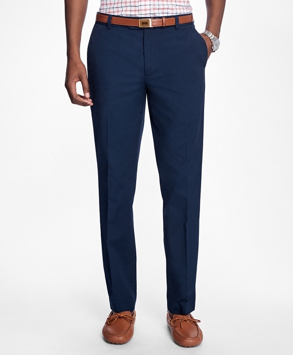 Milano Fit Supima&reg; Cotton Poplin Pants - Brooks Brothers Outlet