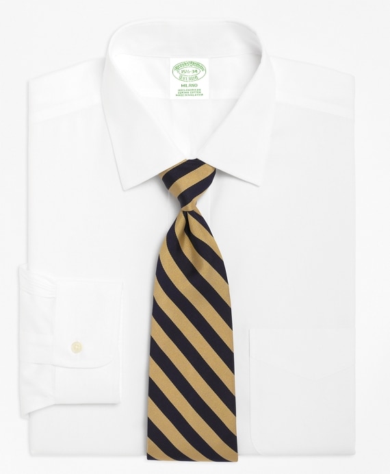 Milano Slim-Fit Dress Shirt, Spread Collar - Brooks Brothers Outlet