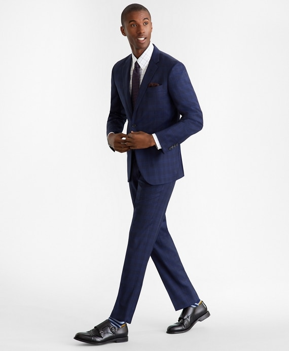 Milano Fit Glen Plaid 1818 Suit - Brooks Brothers Outlet