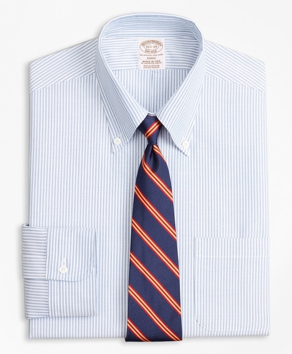 Original Polo&reg; Button-Down Oxford Soho Extra-Slim-Fit Dress Shirt, Bengal Stripe - Brooks Brothers Outlet