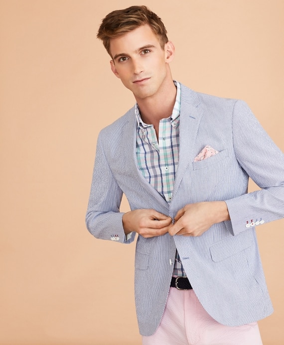 Striped Seersucker Sport Coat - Brooks Brothers Factory Outlet
