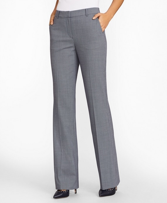 Petite Houndstooth BrooksCool&reg; Merino Wool Pants - Brooks Brothers Outlet