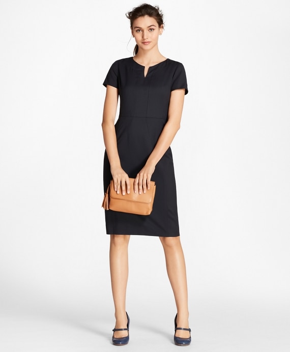 Petite Wool Sheath Dress - Brooks Brothers Outlet