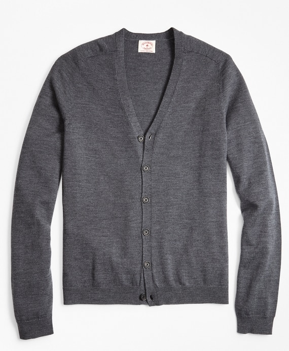 Merino Wool V-Neck Cardigan - Brooks Brothers Factory Outlet