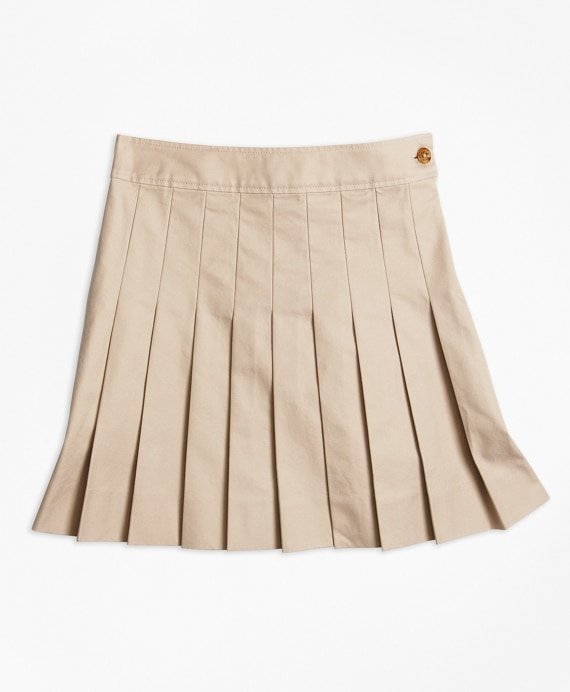 Girls Pleated Chino Skirt - Brooks Brothers Factory Outlet