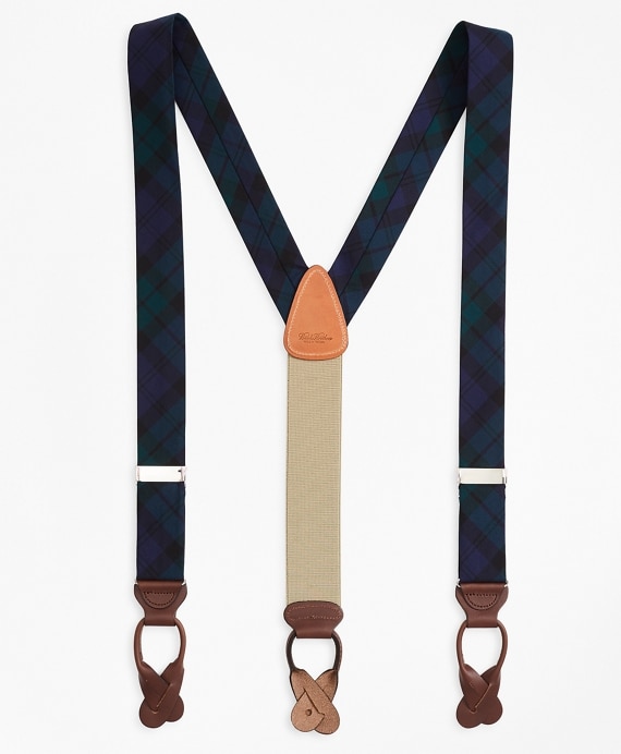 Black Watch Tartan Suspenders - Brooks Brothers Factory Outlet