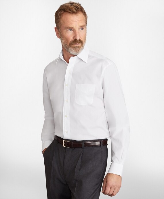 Madison Classic-Fit Dress Shirt, Performance Non-Iron with COOLMAX&reg;, Ainsley Collar Broadcloth - Brooks Brothers Outlet
