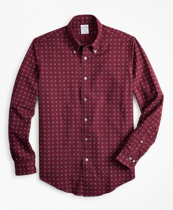Regent Fit Foulard Print Flannel Sport Shirt - Brooks Brothers Outlet