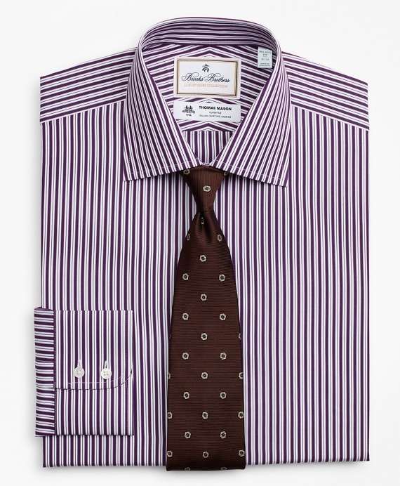 Luxury Collection Madison Classic-Fit Dress Shirt, Franklin Spread Collar Double-Stripe - Brooks Brothers Outlet
