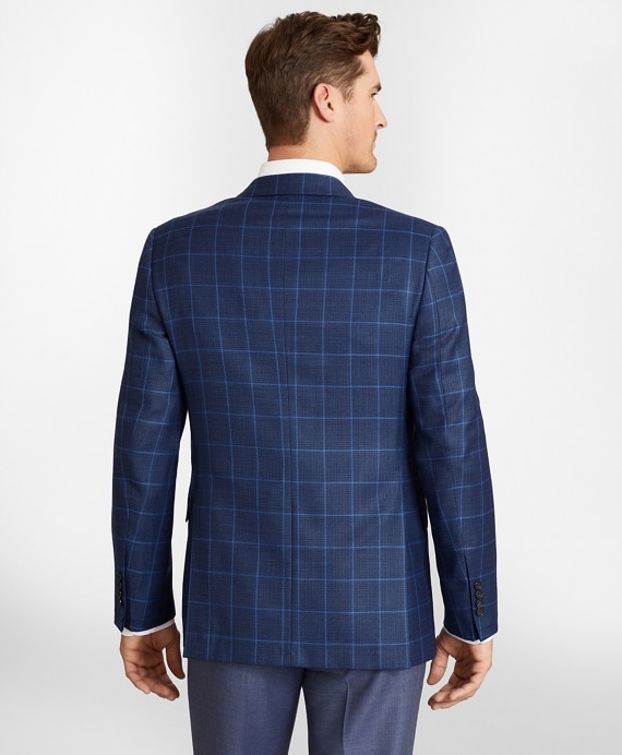 Regent Fit Hopsack Windowpane Sport Coat - Brooks Brothers Outlet