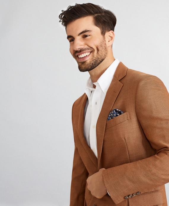 Regent Fit Hopsack Sport Coat - Brooks Brothers Outlet