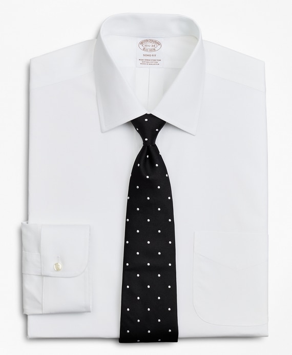 Stretch Soho Extra-Slim-Fit Dress Shirt, Non-Iron Poplin Ainsley Collar - Brooks Brothers Factory Outlet