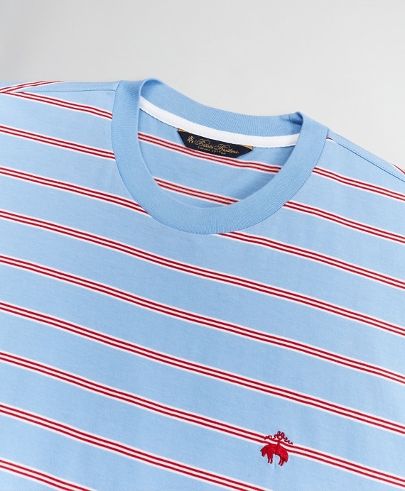 Supima&reg; Cotton Multi-Stripe T-Shirt - Brooks Brothers Outlet
