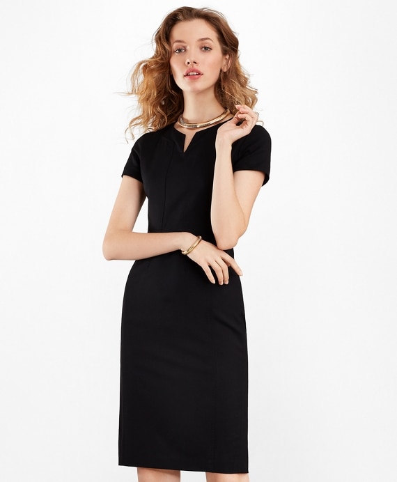Wool Sheath Dress - Brooks Brothers Outlet