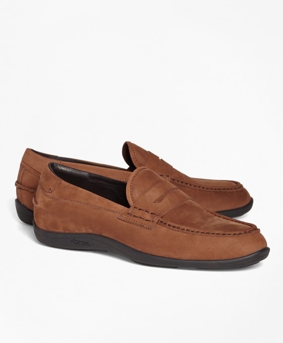 1818 Footwear Suede Penny Moccasins - Brooks Brothers Outlet
