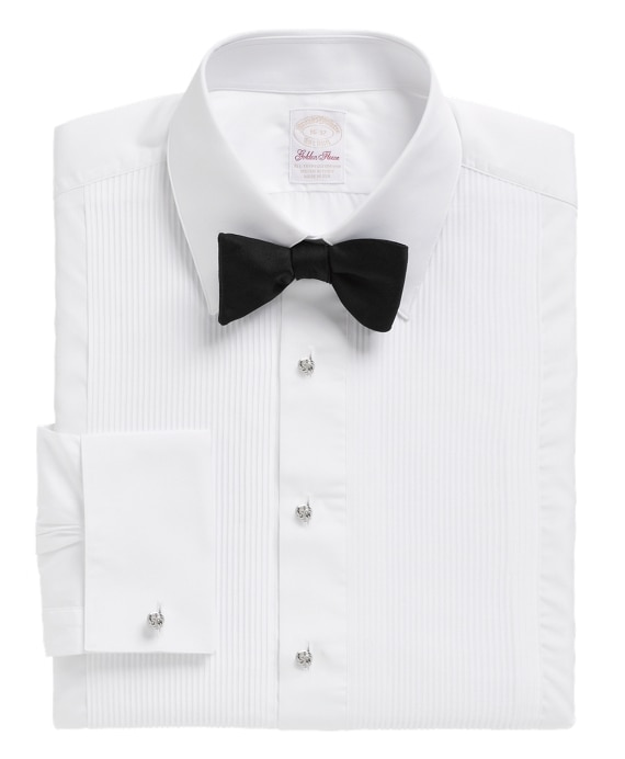 Golden Fleece&reg; Madison Fit Swiss Pleat Tennis Collar French Cuff Tuxedo Shirt - Brooks Brothers Factory Outlet