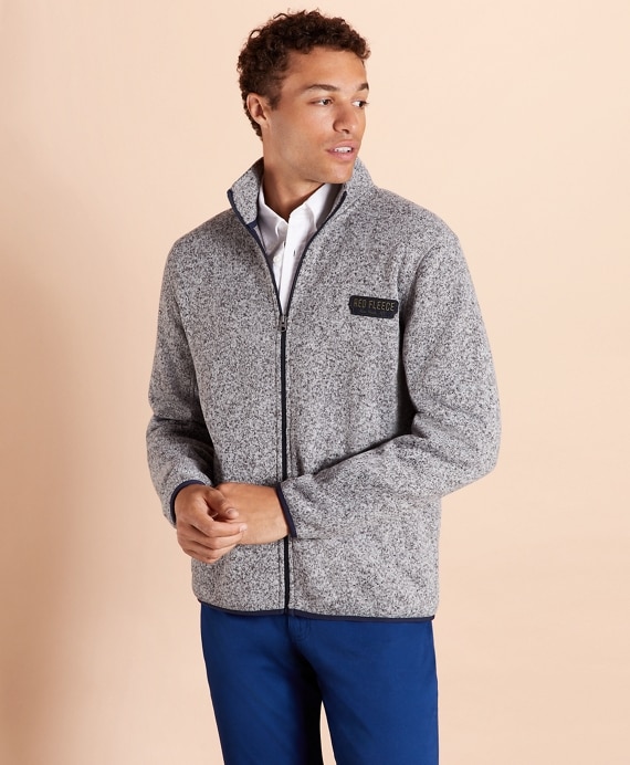 Zip-Up Fleece Sweater Jacket - Brooks Brothers Outlet