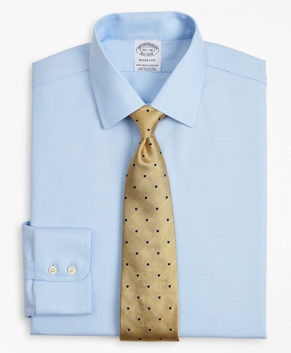 Stretch Regent Fitted Dress Shirt, Non-Iron Twill Ainsley Collar - Brooks Brothers Outlet