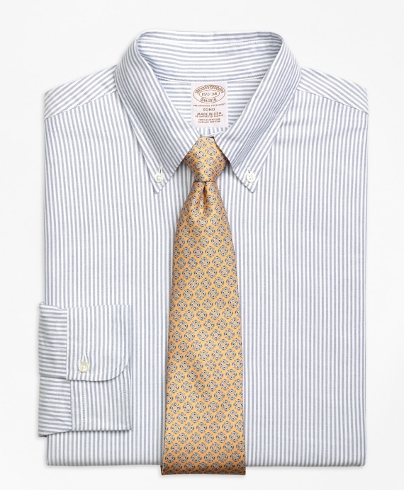 Original Polo&reg; Button-Down Oxford Soho Extra-Slim-Fit Dress Shirt, Bengal Stripe - Brooks Brothers Outlet