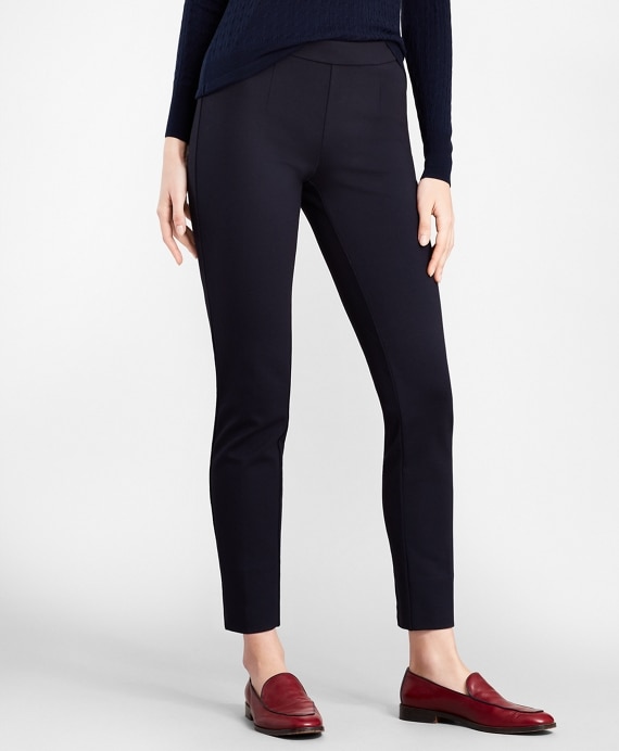 Ponte Knit Ankle Pants - Brooks Brothers Outlet