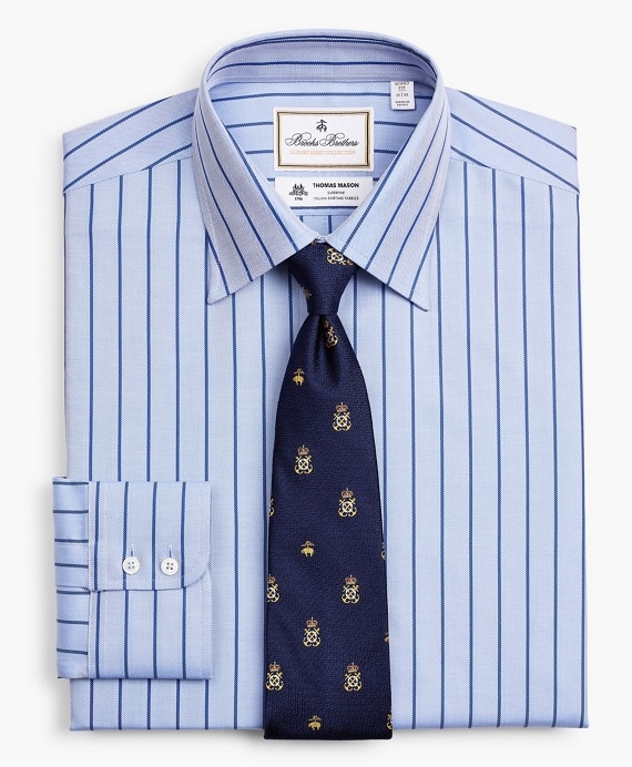 Luxury Collection Soho Extra-Slim-Fit Dress Shirt, Franklin Spread Collar Herringbone Stripe - Brooks Brothers Outlet