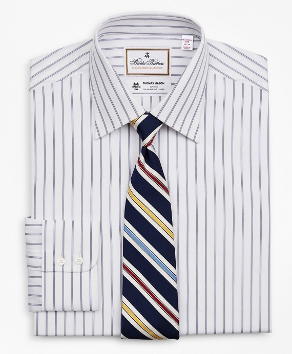 Luxury Collection Madison Classic-Fit Dress Shirt, Franklin Spread Collar Micro-Outline Stripe - Brooks Brothers Outlet