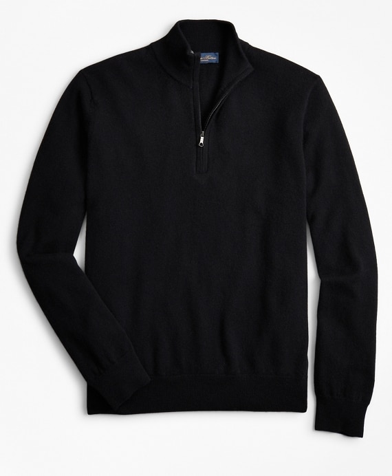 Two-Ply Cashmere Half-Zip Sweater - Brooks Brothers Factory Outlet