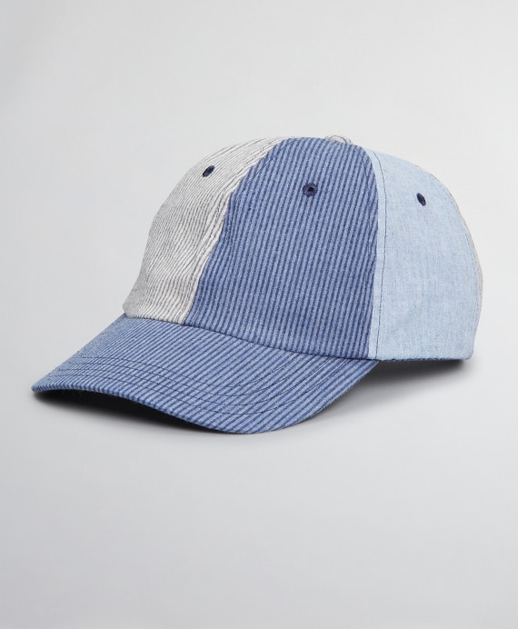 Seersucker Fun Baseball Cap - Brooks Brothers Outlet