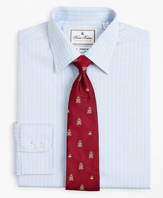 Luxury Collection Regent Fitted Dress Shirt, Franklin Spread Collar Textured Stripe - Brooks Brothers Outlet