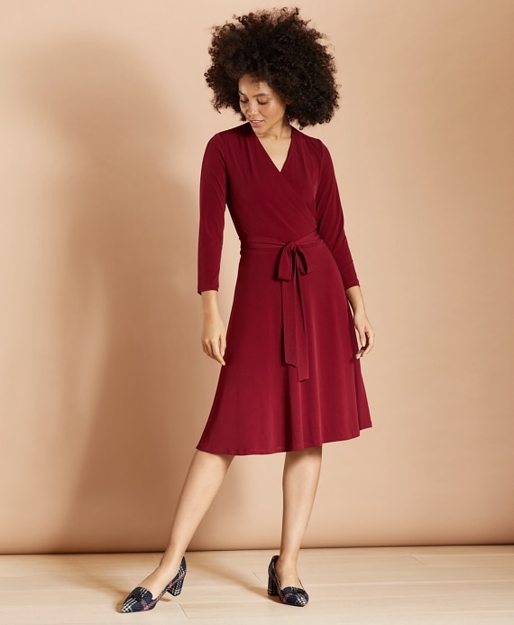 Jersey Wrap Dress - Brooks Brothers Outlet