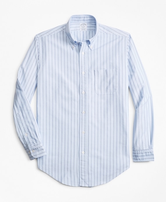 Regent Fit Oxford Stripe Sport Shirt - Brooks Brothers Outlet