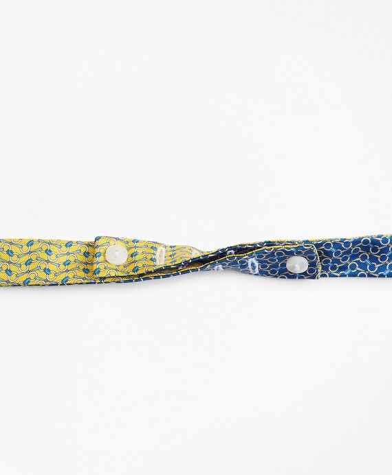 Bit Chain Link Print Reversible Bow Tie - Brooks Brothers Outlet