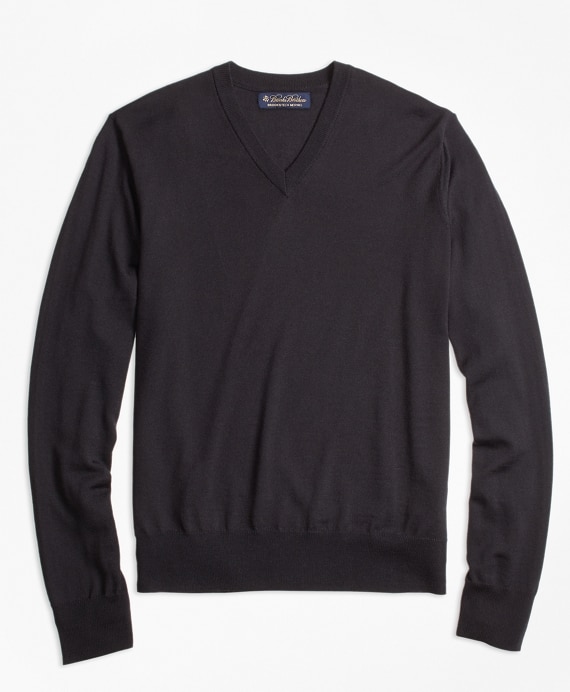 BrooksTech&trade; Merino Wool V-Neck Sweater - Brooks Brothers Outlet