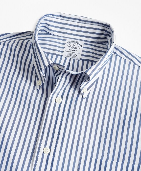 Performance Series Regent-Fit COOLMAX&reg; Poplin Striped Sport Shirt - Brooks Brothers Outlet