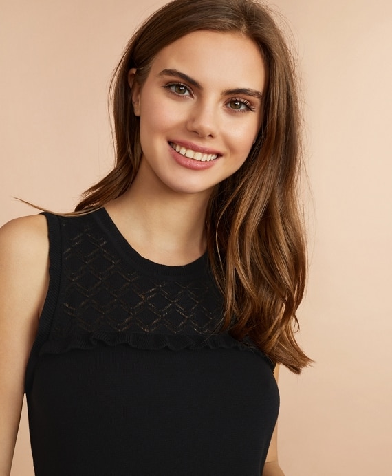 Cotton Pointelle-Yoke Tank - Brooks Brothers Outlet