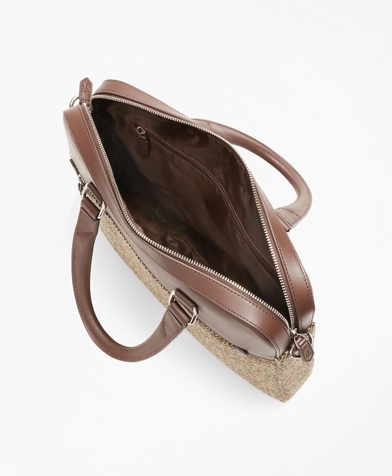 Wool Herringbone Briefcase - Brooks Brothers Outlet